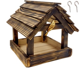 Karmnik Drewniany Dla Ptaków Do montażu - DIY